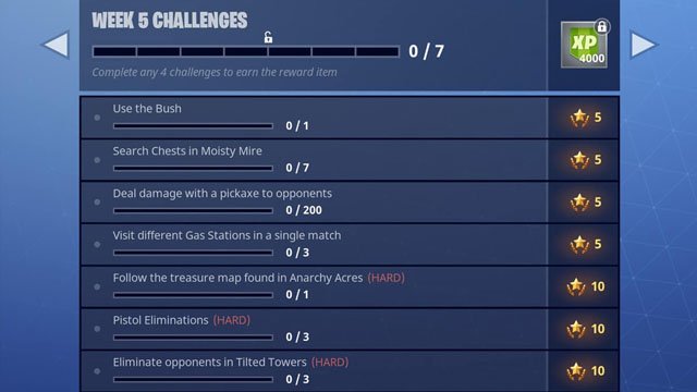 fortnite week 5 challenges