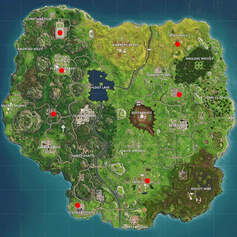 All Soccer Fields in Fortnite