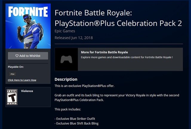 fortnite ps plus skin