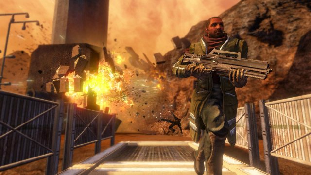 Red Faction Guerilla ReMARStered Building Explosion Bridge