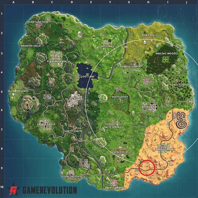 fortnite lightning strikes location map