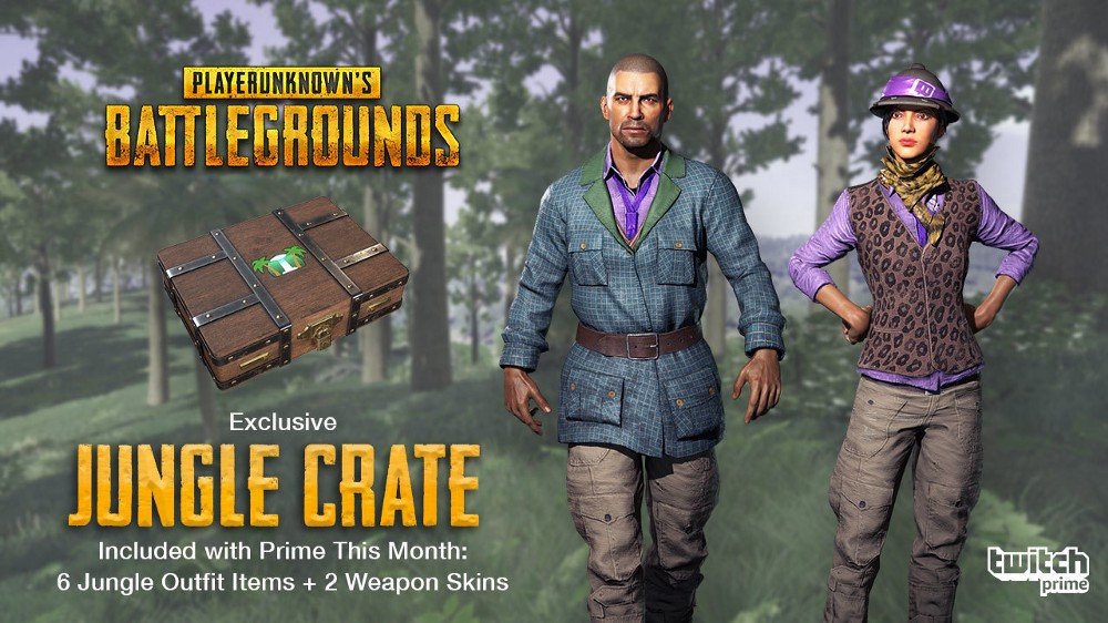 PUBG Twitch Prime Jungle Skins