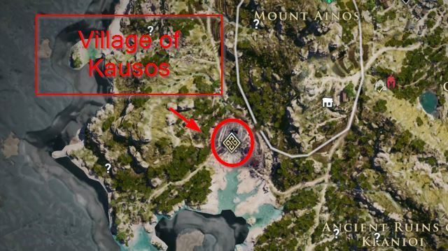 AC Odyssey Village of Kausos Map