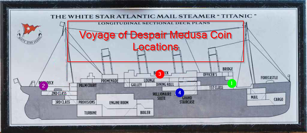 Black Ops 4 Zombies Voyage of Despair Medusa Coin Locations Map