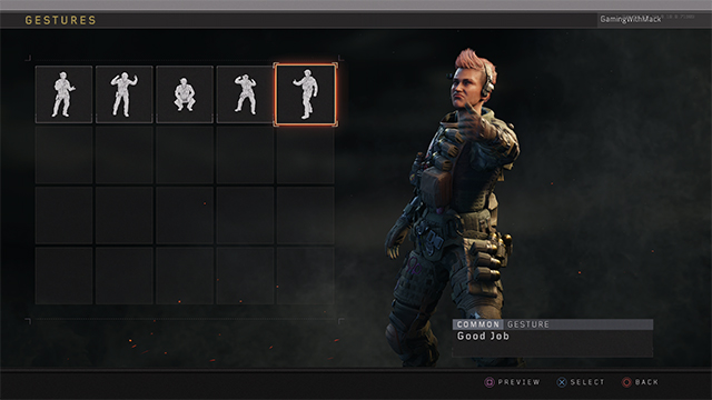 Black Ops 4 Gestures