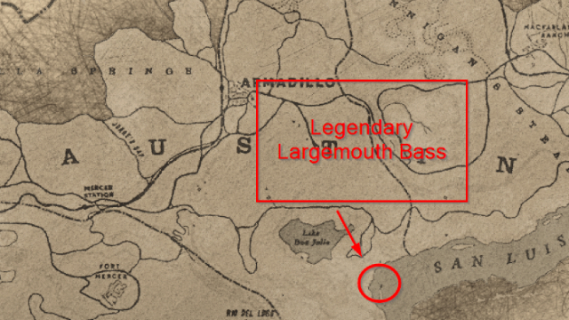 Red Dead Redemption 2 Legendary Largemouth Bass Location