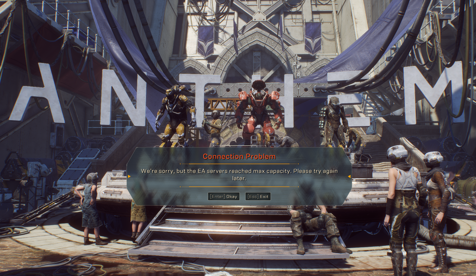 Anthem EA servers max capacity