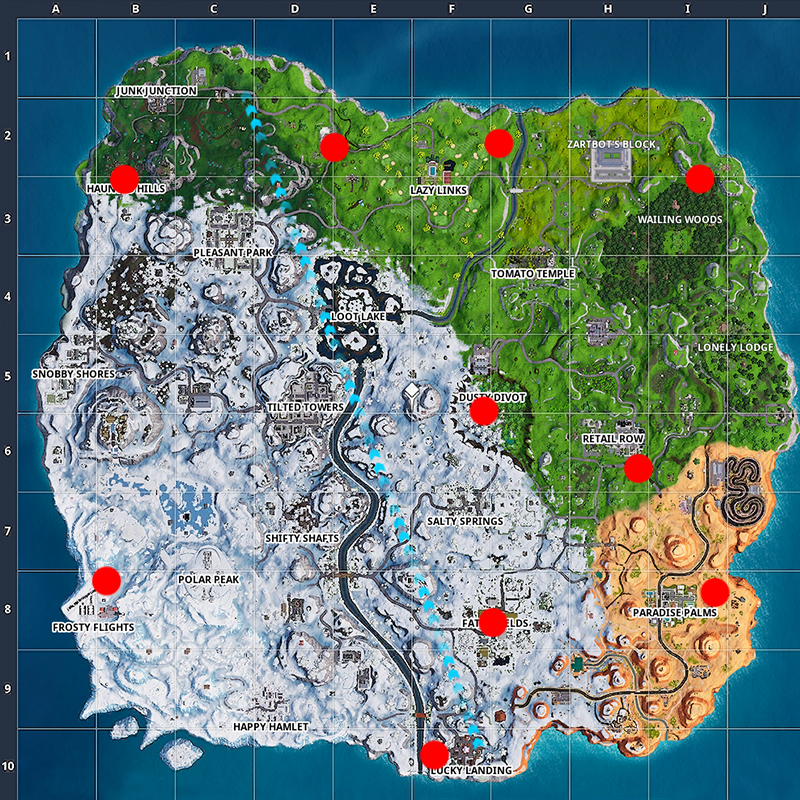 Fortnite season 7 week 9 challenges cheat sheet