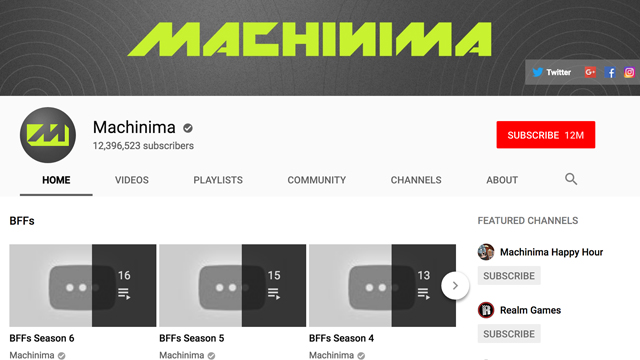 Machinima channel update