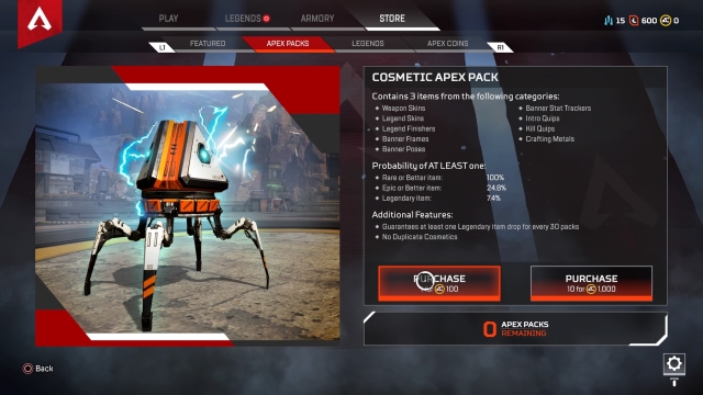 Apex Legends Loot Boxes