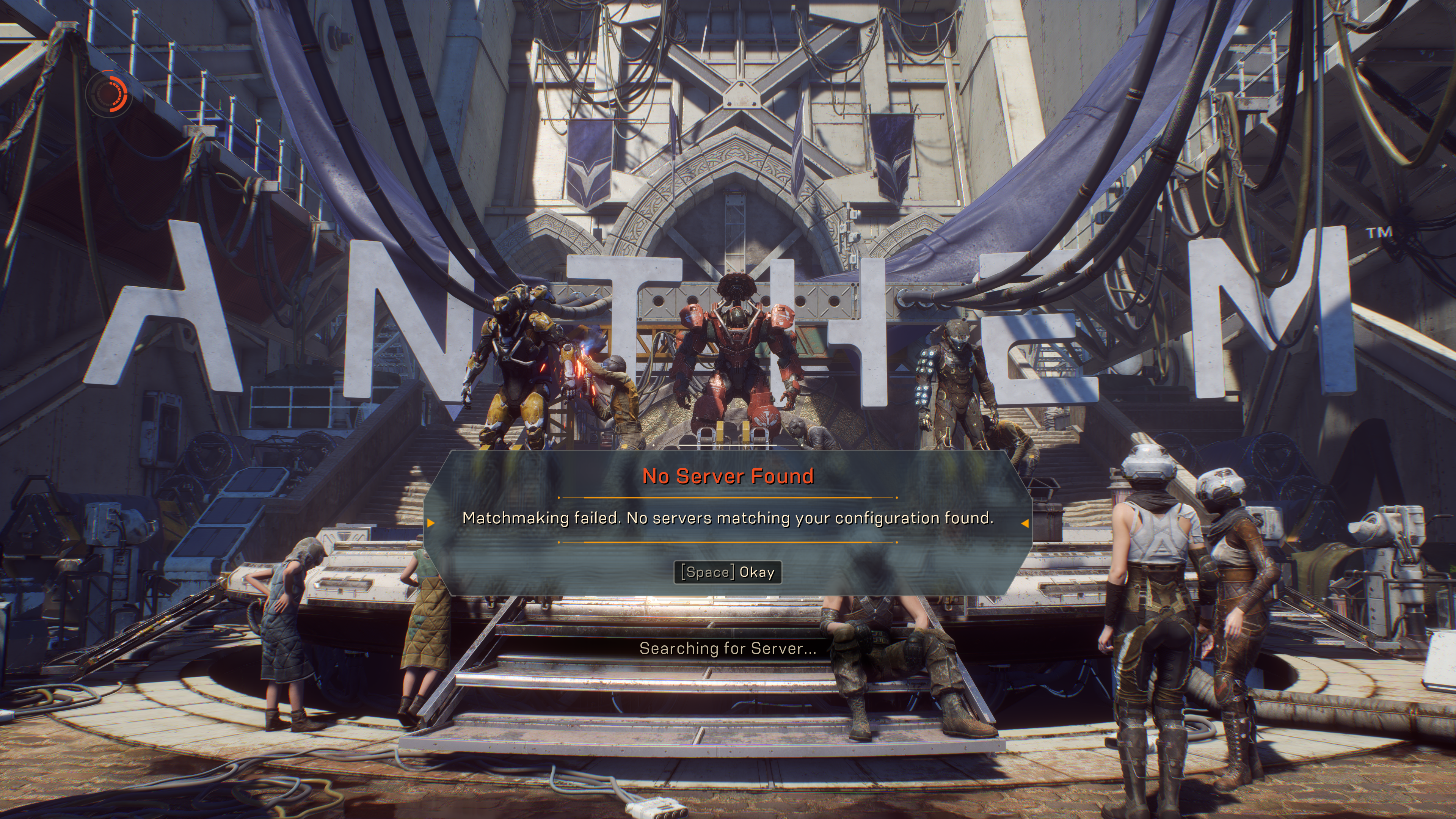 Anthem No Server Found