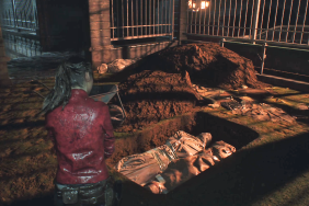 Resident Evil 2 RPD Courtyard Open Grave