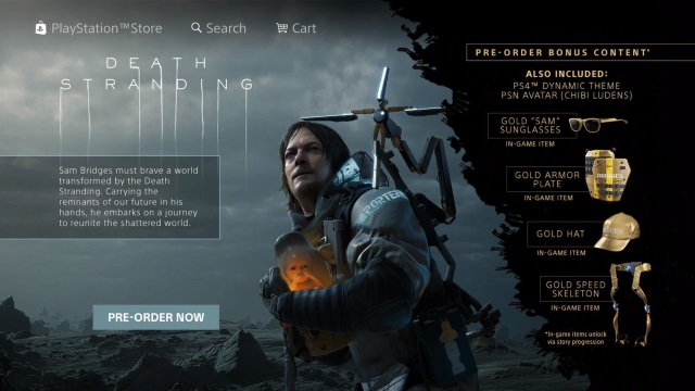 Death Stranding pre-order bonuses