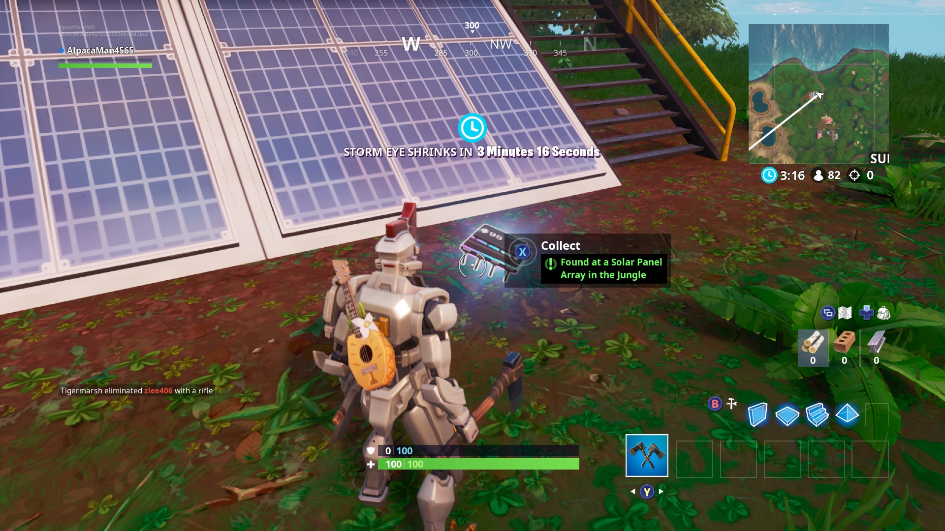 Fortnite Fortbyte 95 solar array in the jungle