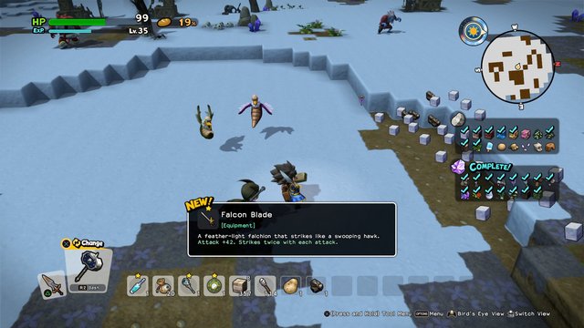 Dragon Quest Builders 2 Falcon Blade Acquired