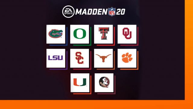 college teams in Madden 2020