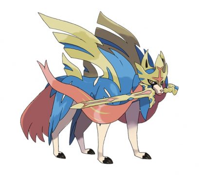 pokemon sword and shield official art zacian