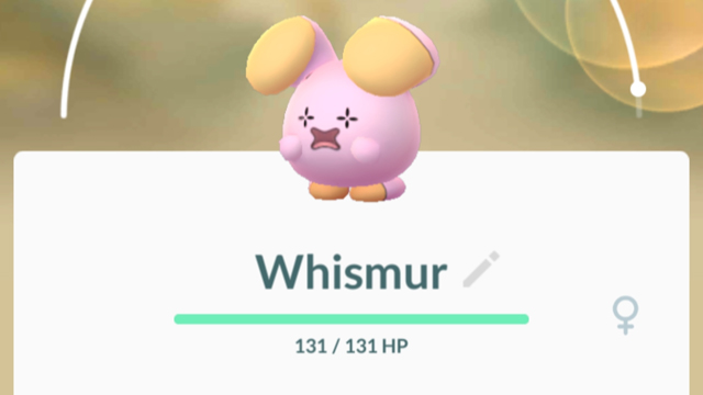 Pokemon Go Catch 3 Whismur