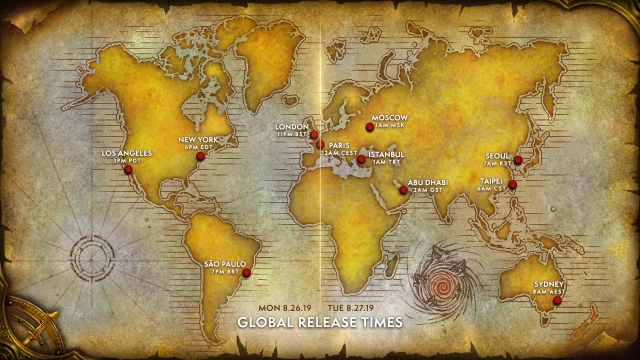 World of Warcraft Classic server launch times