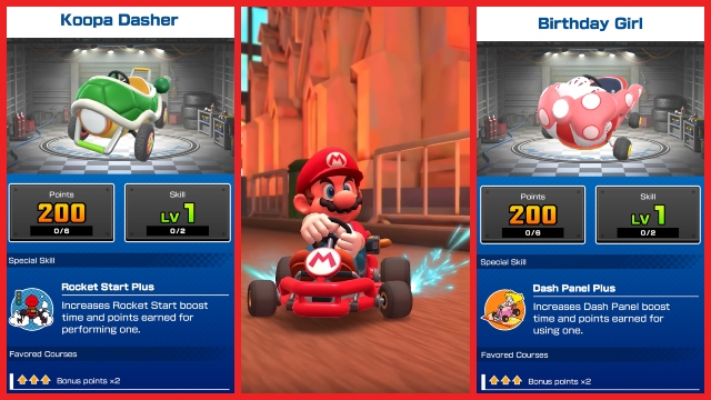 Mario Kart Tour karts _ All kart special skills