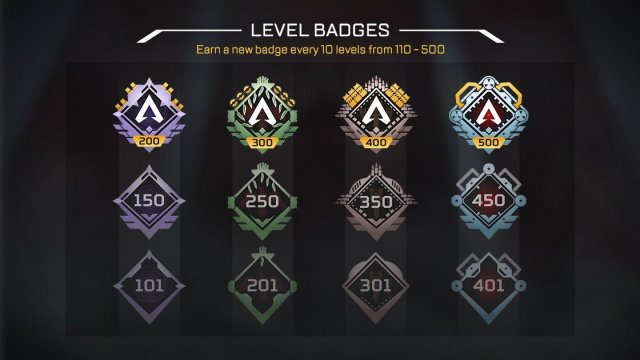 Apex Legends Level Cap Increase Badges