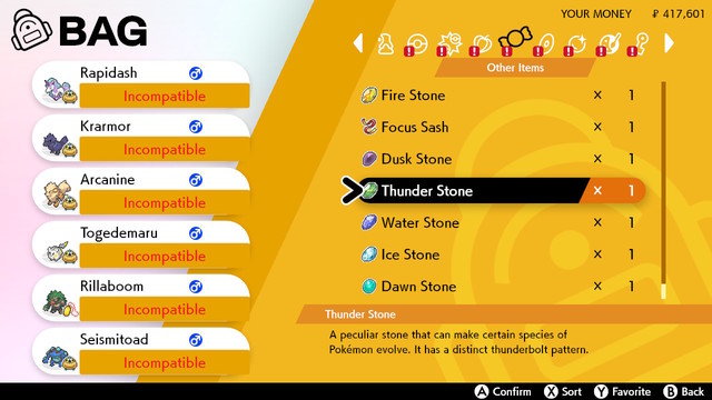 Pokemon Sword and Shield Evolution Stones location