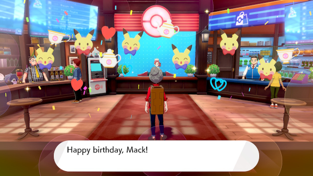 Pokemon Sword and Shield birthday pokemon center