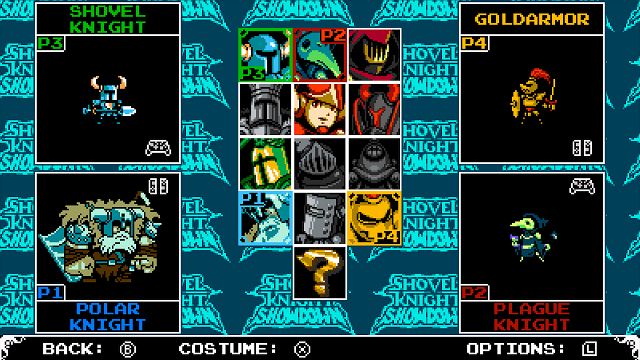 Shovel Knight Showdown Character Select