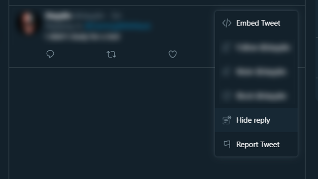 how to hide Twitter replies