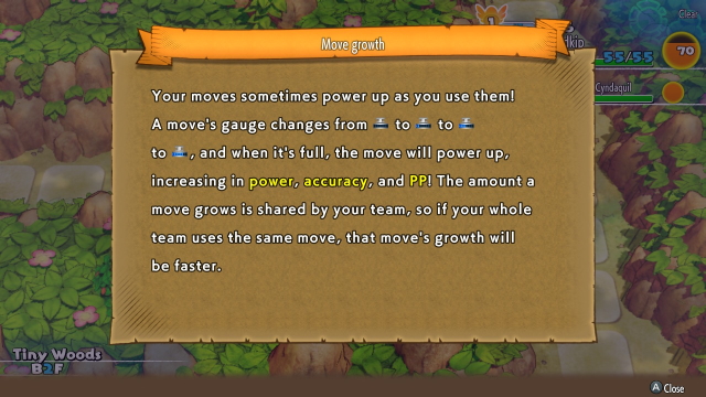 Pokemon Mystery Dungeon DX move growth