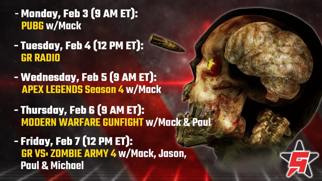 gr twitch schedule feb 3-7