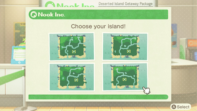 Animal Crossing: New Horizons choose your island