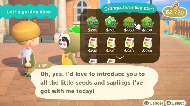 Animal Crossing: New Horizons Leif's Gardening Shop location