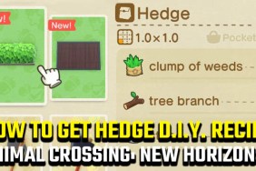 Animal Crossing: New Horizons hedge recipe