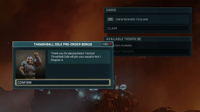 Thrashball Cole Gears Tactics pre-order bonus