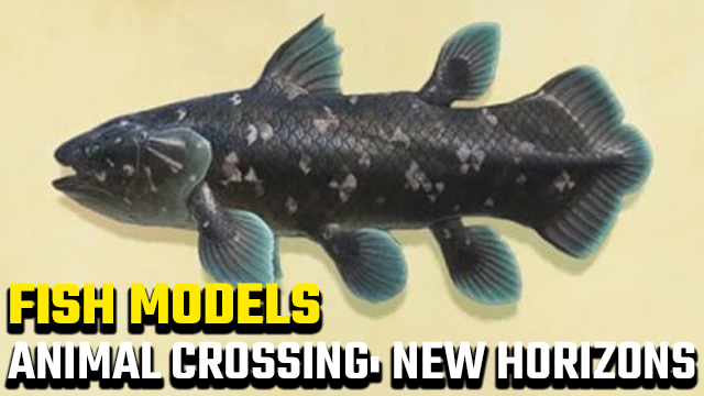 Animal Crossing New Horizons fish models