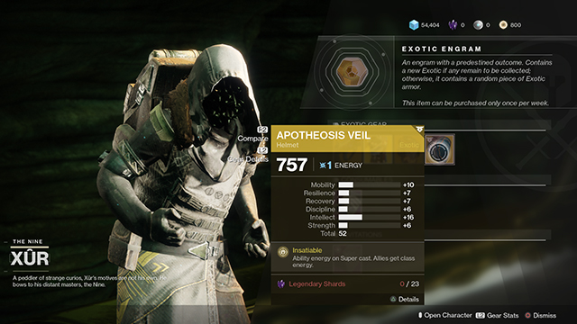 xur today