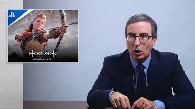 John Oliver can't wait to 'murder dinosaur robots' in Horizon Forbidden West