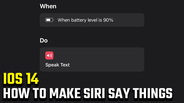 How to make Siri say things in iOS 14