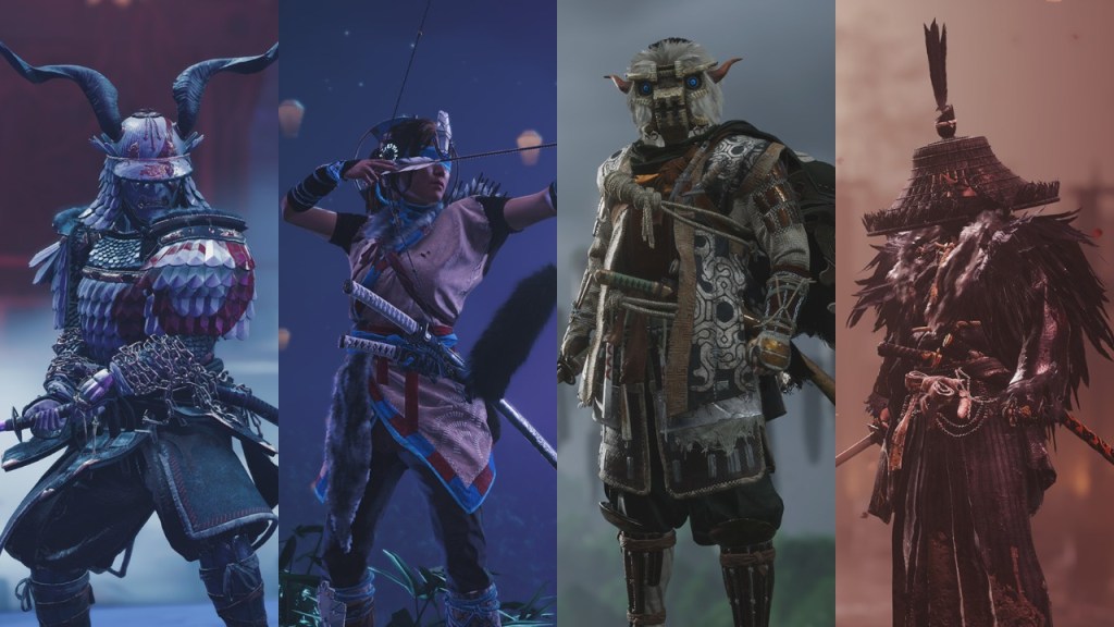 Ghost of Tsushima God of War Horizon Zero Dawn Shadow of the Colossus Bloodborne outfits