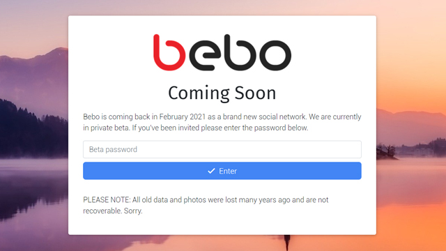 Bebo 2021 relaunch