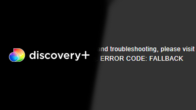 Discovery Plus Error Code 504 and Fallback