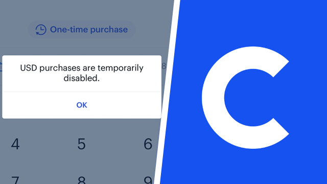 coinbase temporarily disabled