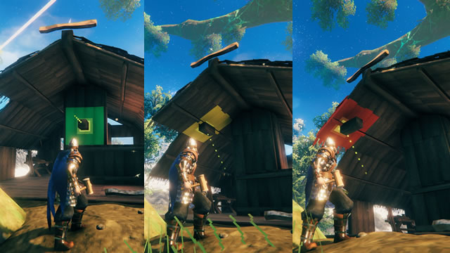 Valheim building supports and foundations guide - Color coding system