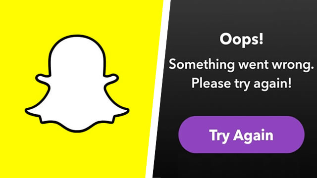 Snapchat: Oops! Something went wrong error fix