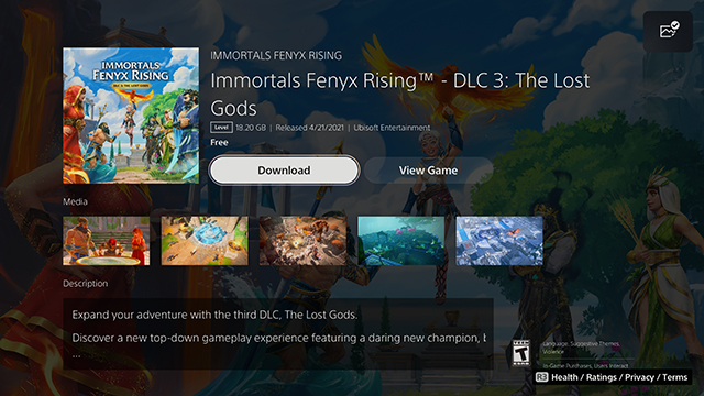How to start the Immortals Fenyx Rising Lost Gods DLC
