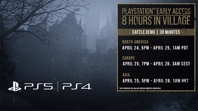 Resident Evil: Village demo times and platforms