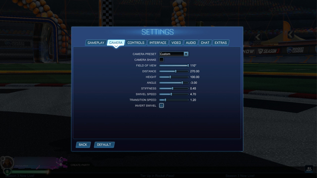 rocket league best camera settings 2021