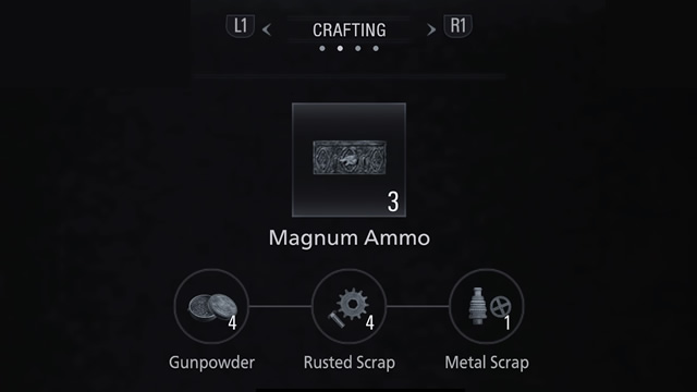 Resident Evil Village Magnum Ammo Recipe crafting requirements