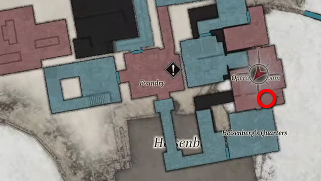 Resident Evil Village Wolfsbane Long Barrel attachment location map